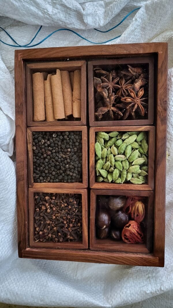 Wooden Gift box - Spices Pack 6 Set - Image 3
