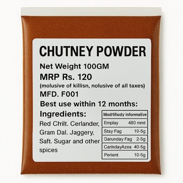 Chutney Powder - चटनी पाउडर 100Gms
