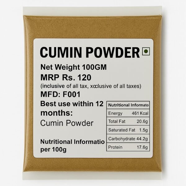 Cumin Powder - जीरा पाउडर - Jeera 100Gms