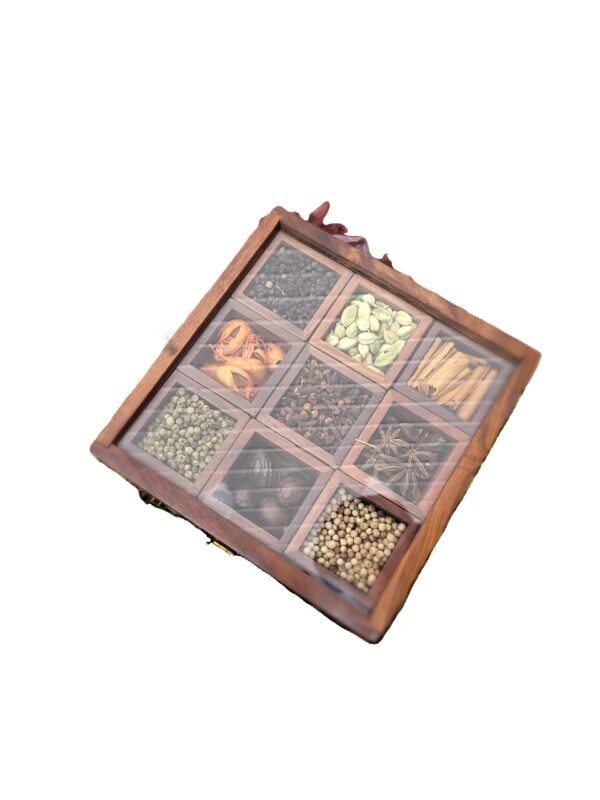 Wooden Gift box - Spices Pack 9 Set - Image 2